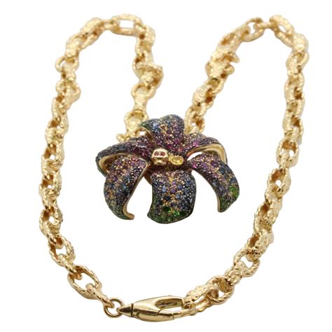 gucci flora necklace|Gucci necklace women.